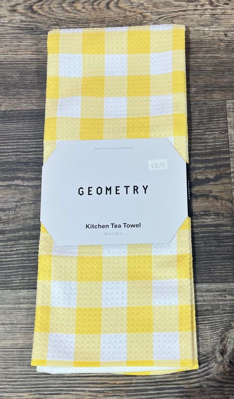 Lemon Gingham Tea Towel