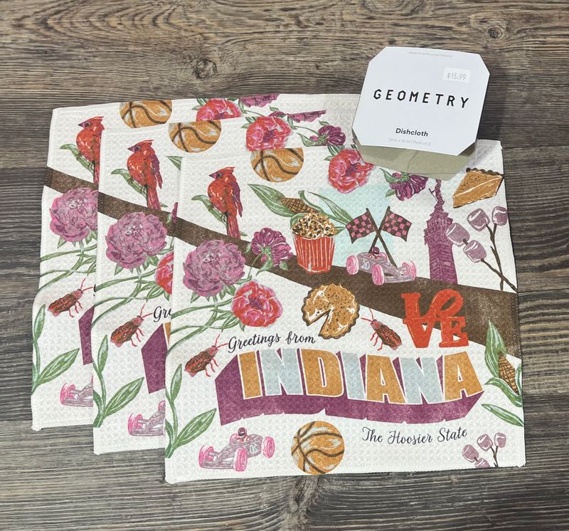 Greetings from Indiana 3 Pack Dishcloth Set