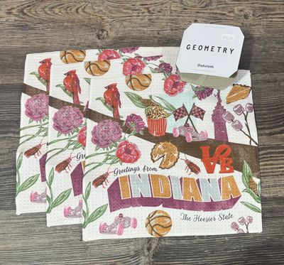Greetings from Indiana 3 Pack Dishcloth Set