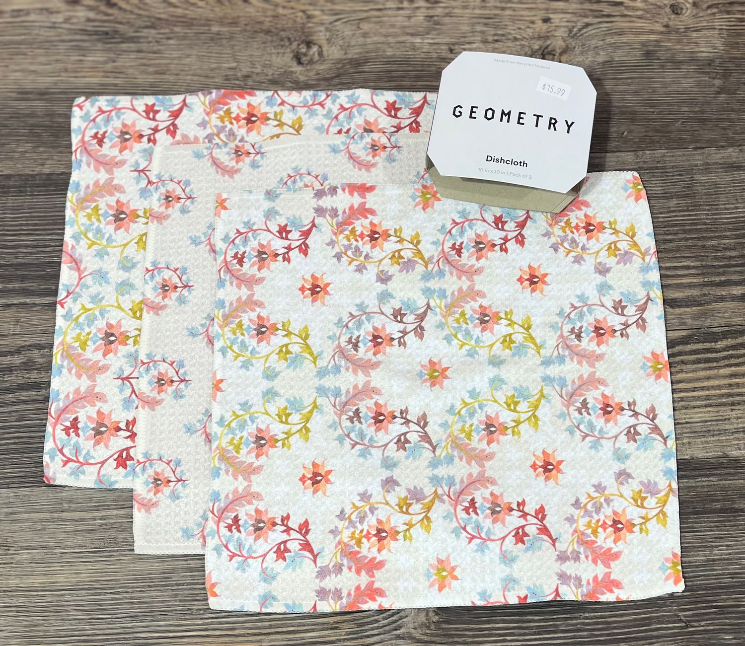 Folk Medallion 3 Pack Dishcloth Set