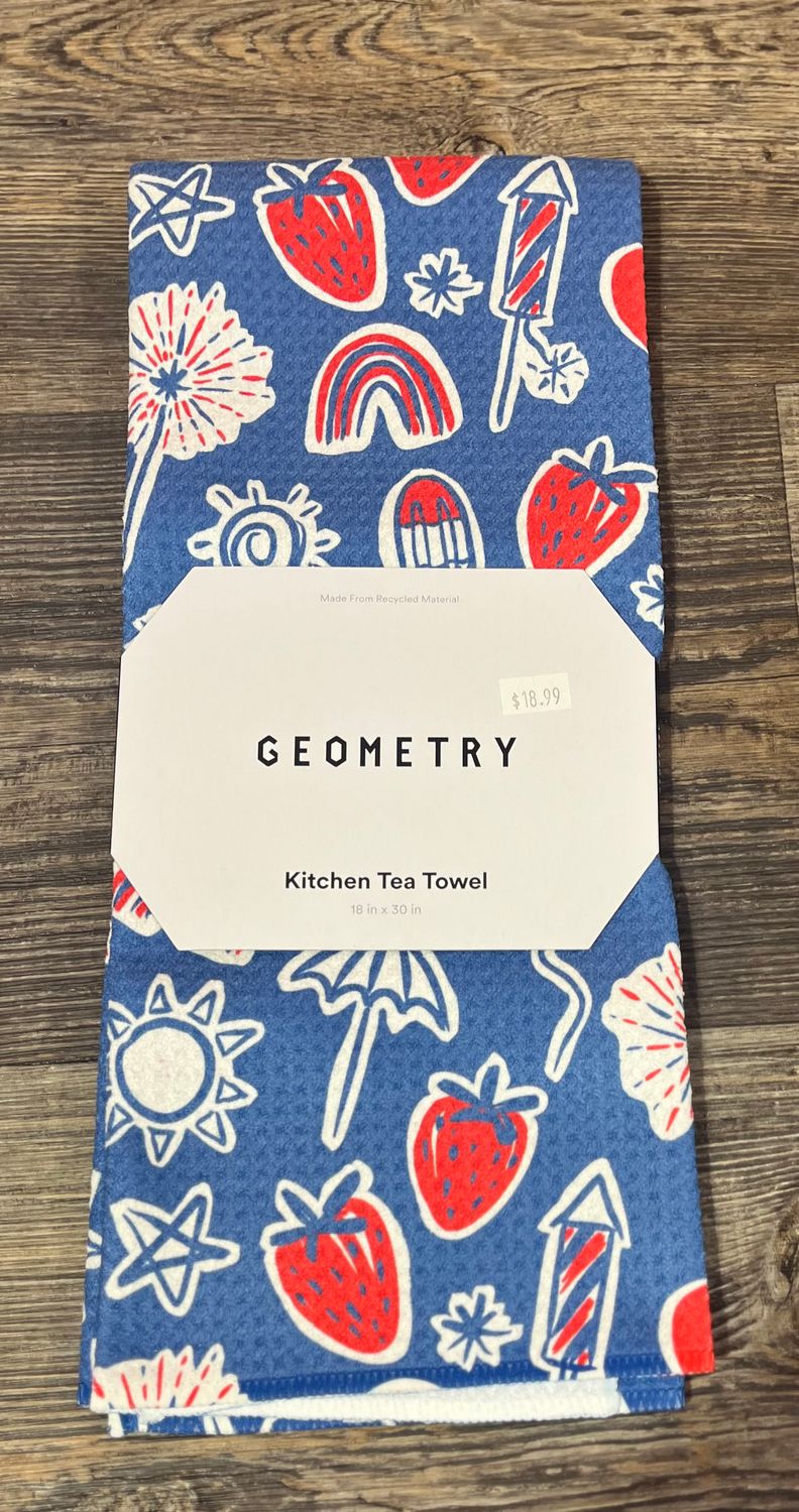 Summer Fun in Blue Tea Towel