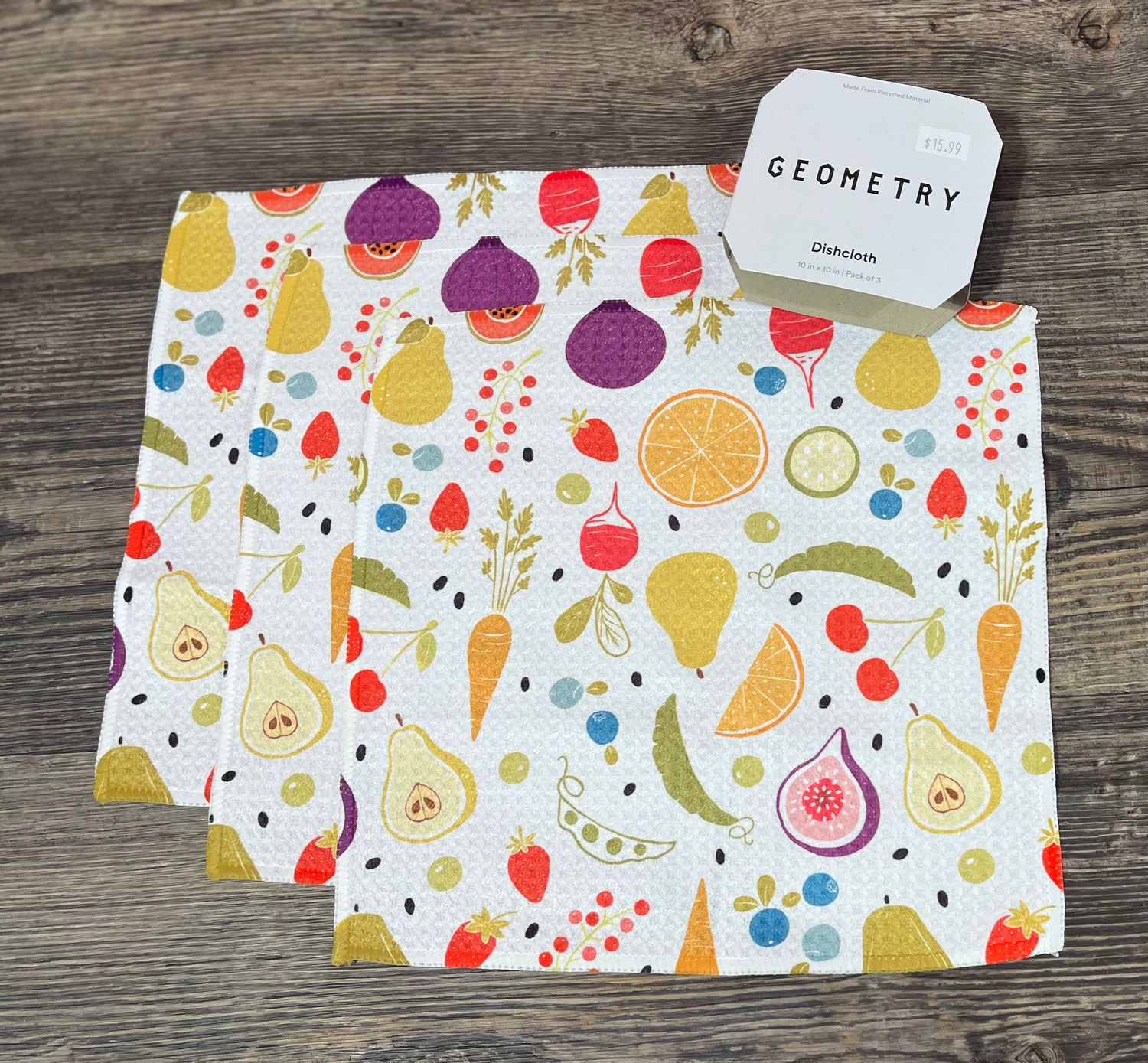 Farmers Market 3 Pack Dishcloth Set