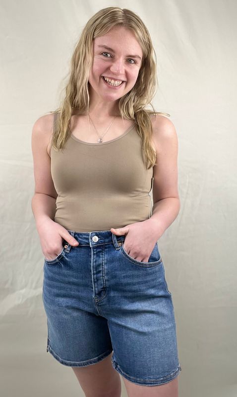 Blue Ribbon Super High Button Bermuda Shorts