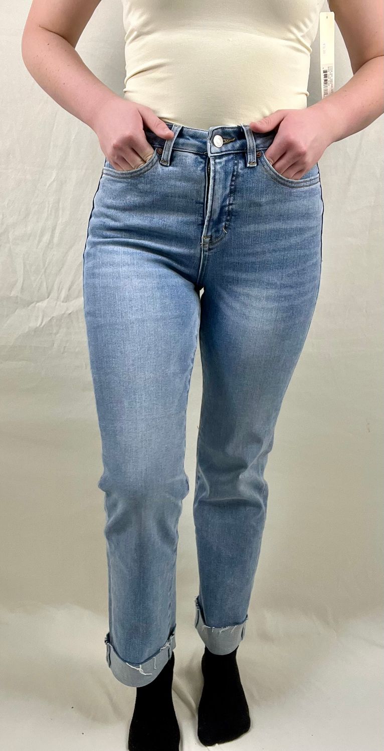 The Queen Straight Leg Cuffed Jean