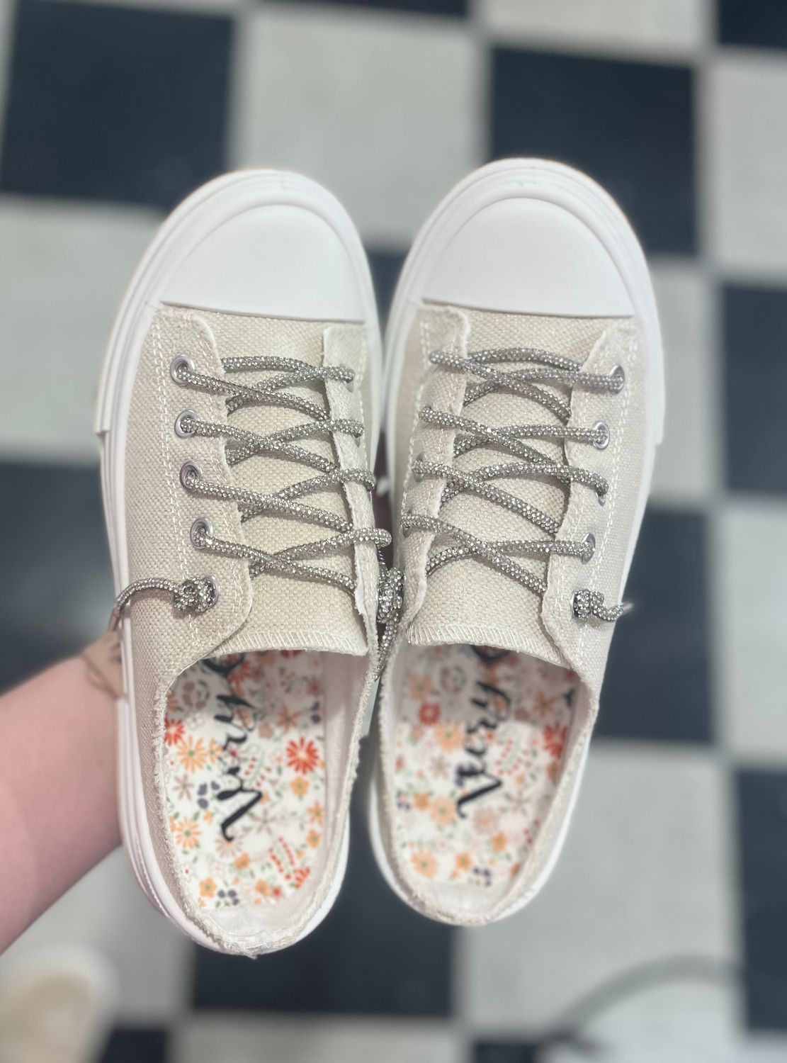 Aman Sneaker in Natural Sparkle