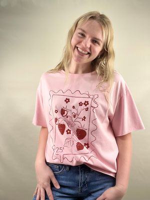 Strawberry Stamp Relaxed Tee