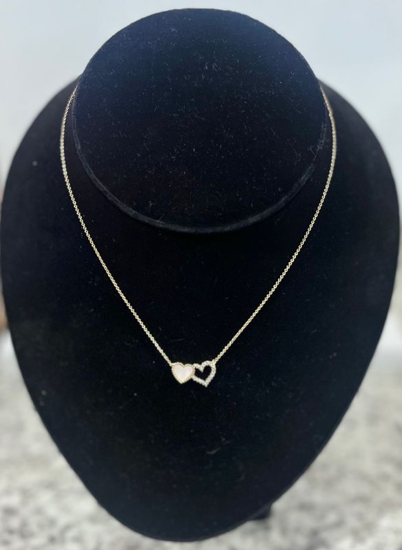 Double Heart Pendant Necklace