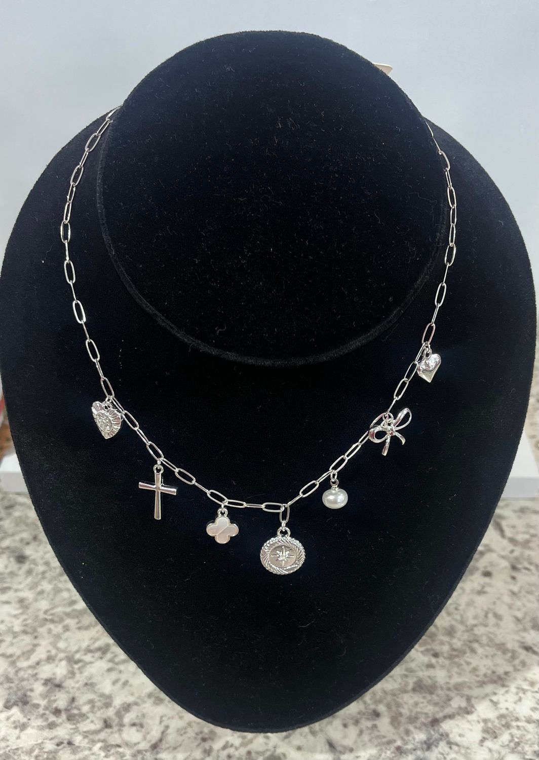 A Piece of Me Charm Necklace in Silver