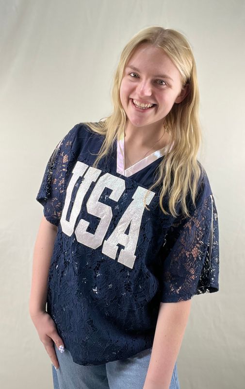Navy Lace USA Jersey