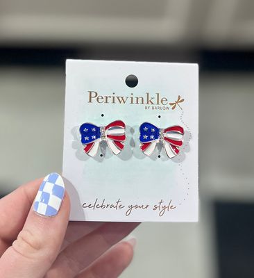 Patriotic Bow Earrings Patriotic Bow Earrings