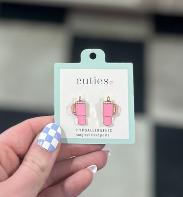 Mini Tumbler Stud Earrings