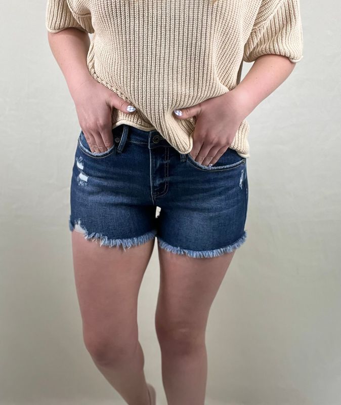 The Holland High Rise Denim Shorts