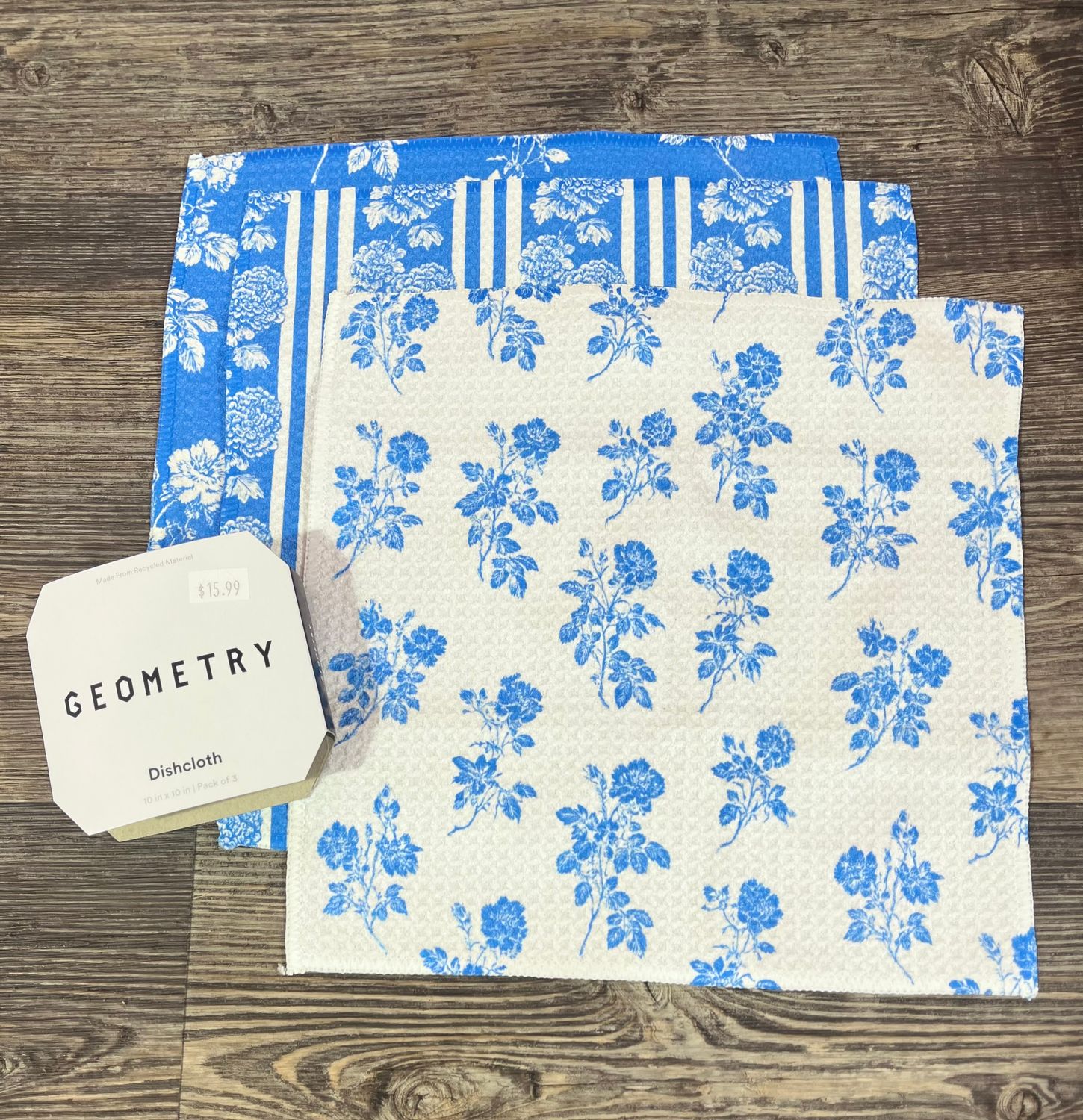 Crete 3 Pack Dishcloth Set