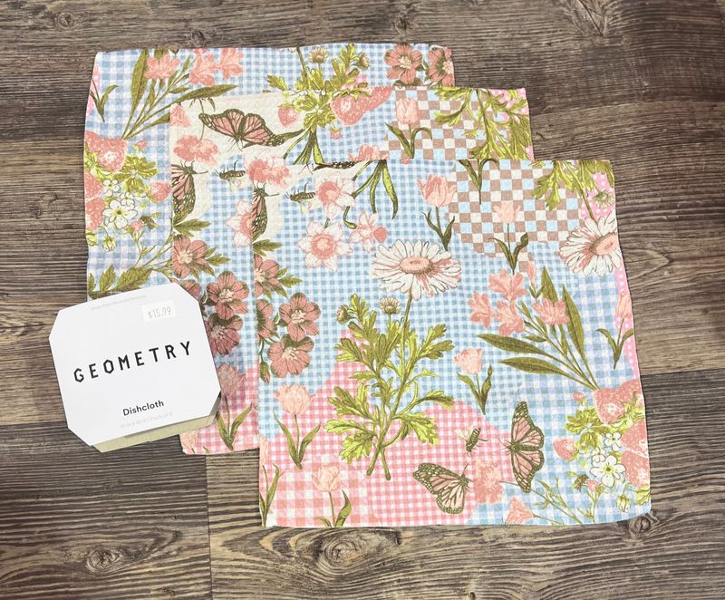 Floral Collage 3 Pack Dishcloth Set