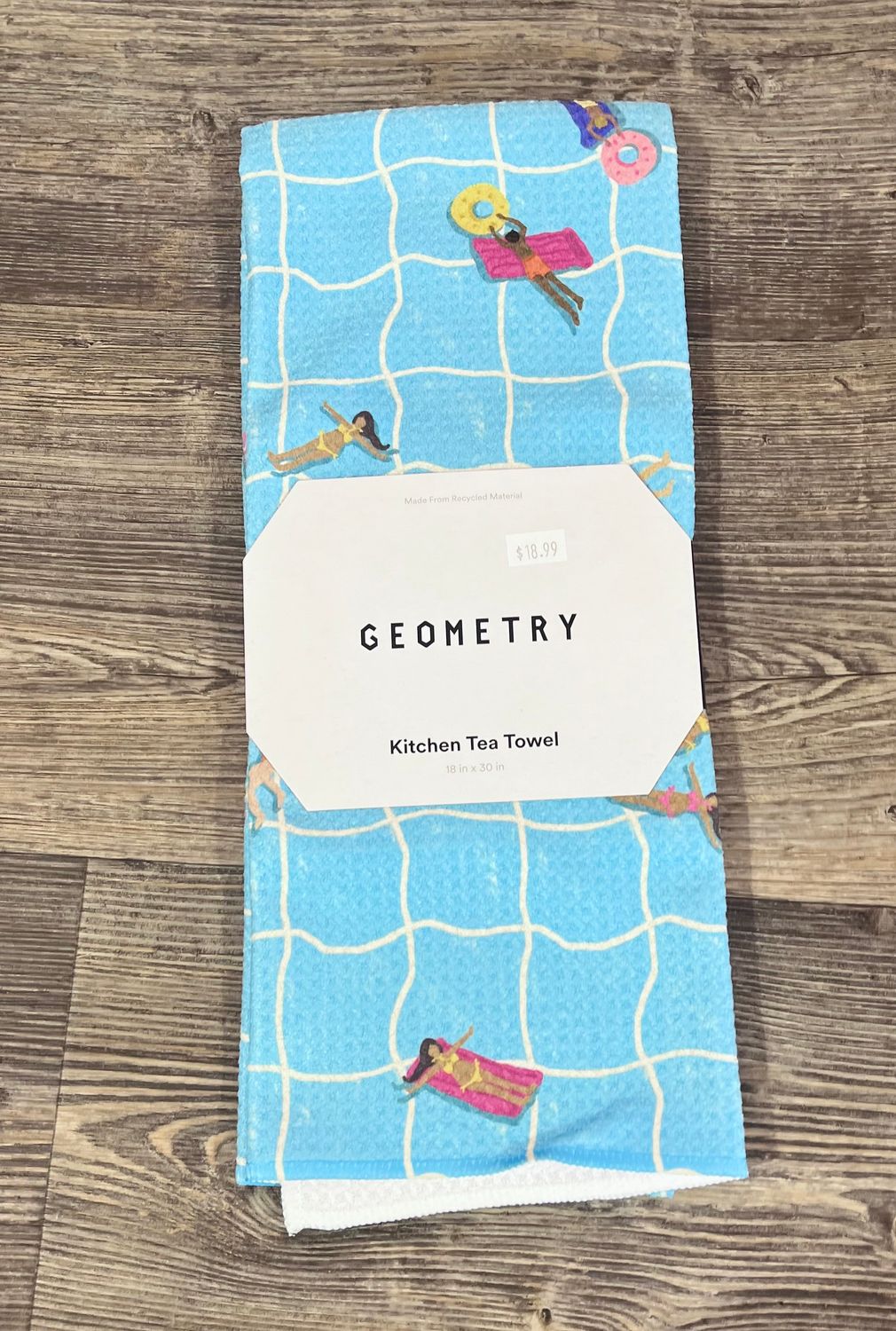 At the Pool Tea Towel