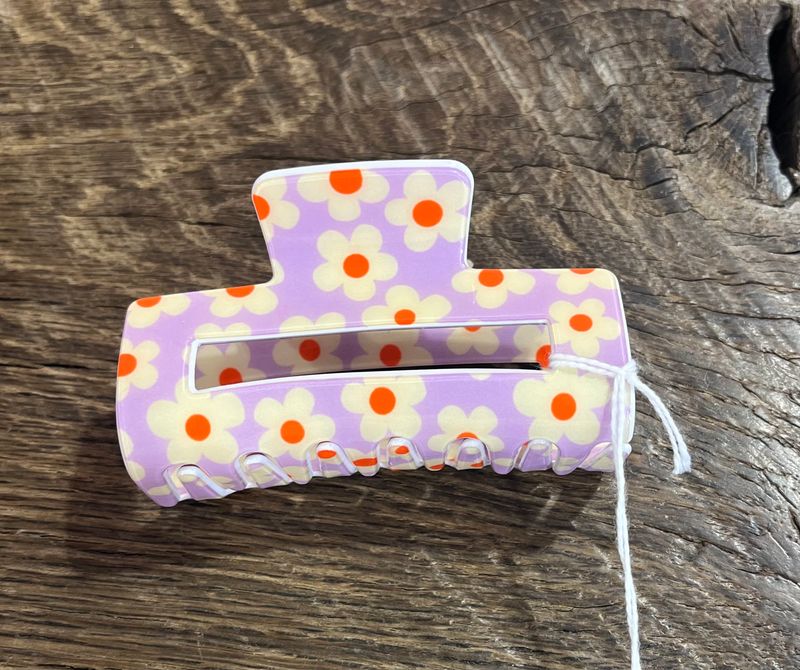 Lavender Flower Claw Clip