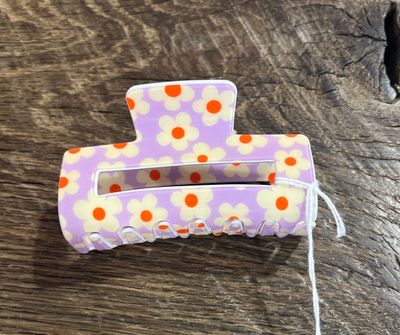 Lavender Flower Claw Clip