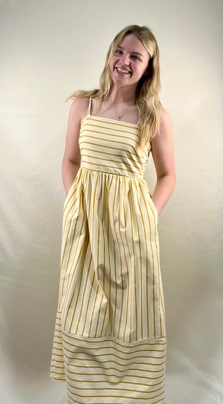 Striped Pocket Maxi Dress