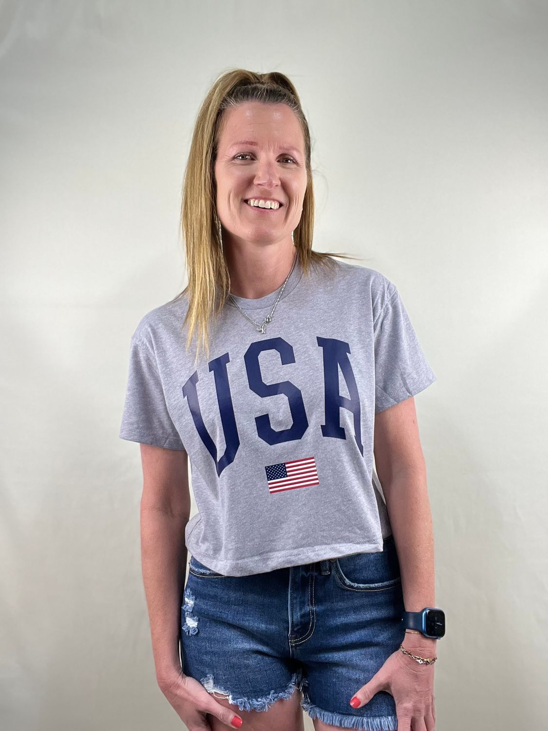 USA Cropped Tee