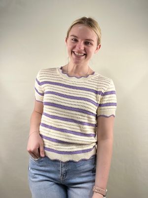 Lavender Striped Sweater