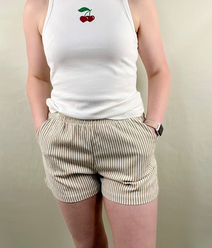 Mocha Striped Shorts