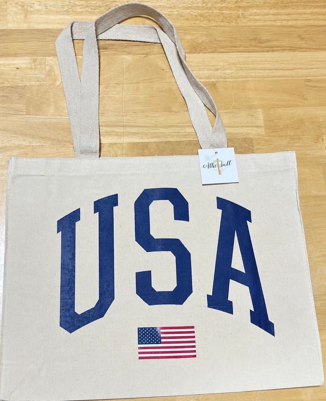 USA Large Canvas Tote Bag