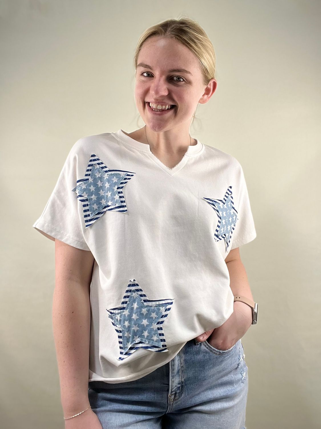 Patriotic Patch Star Top