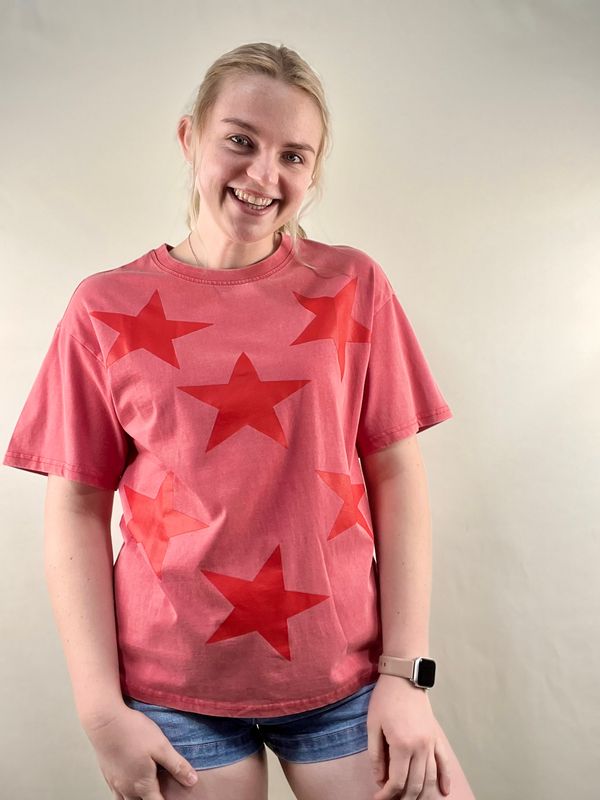 Mineral Washed Red Star Tee