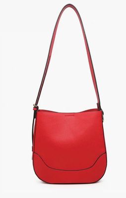 Pappy Paneled Crossbody in Cherry Red