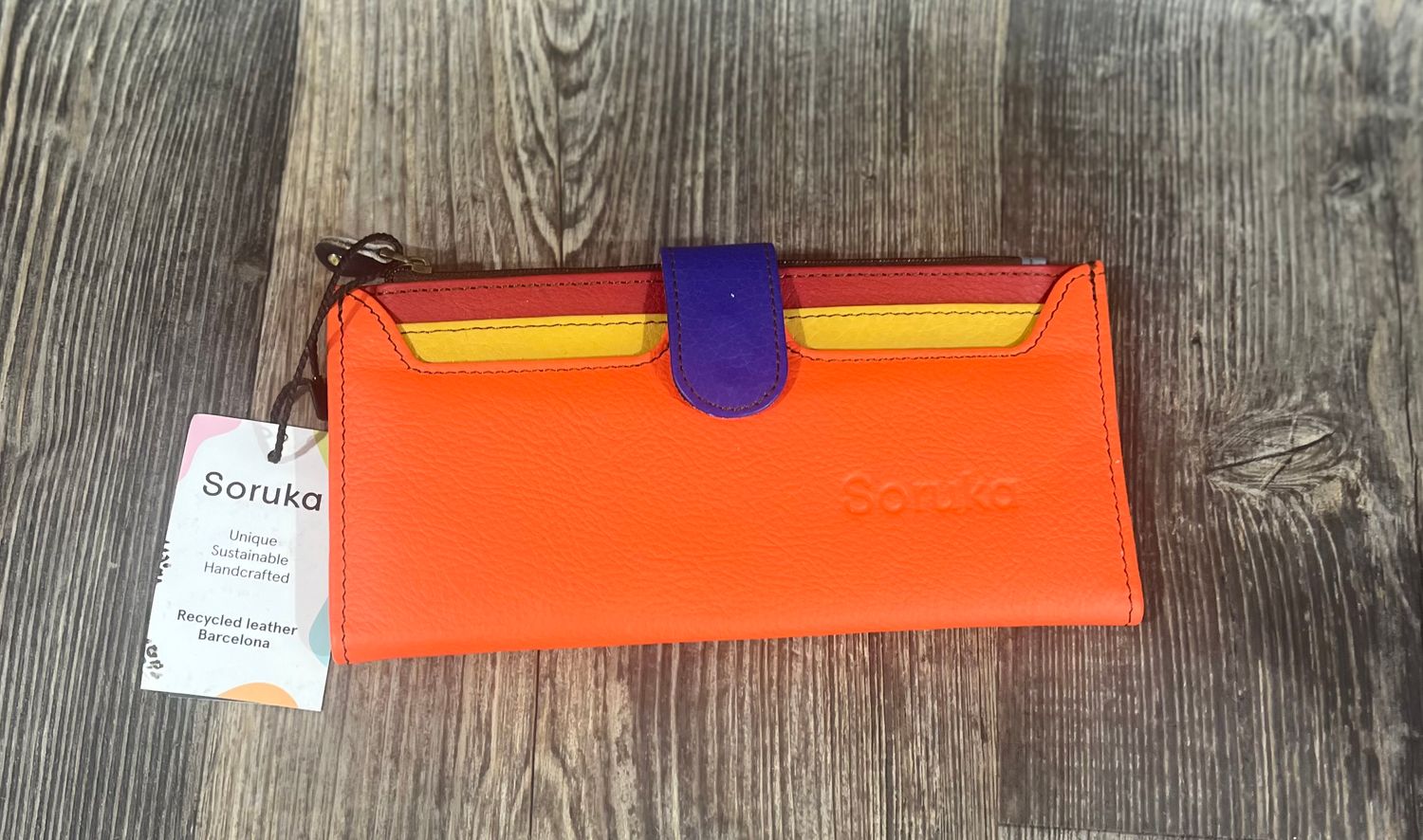 Janet Wallet in Orange Mix