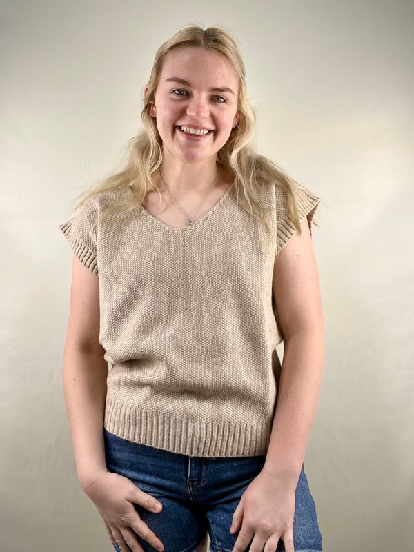 Taupe Sweater Top