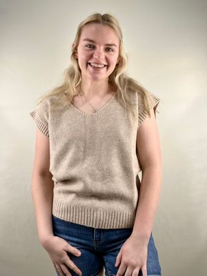 Taupe Sweater Top