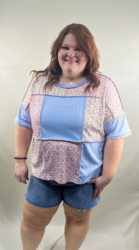Blue Patchwork Block Top