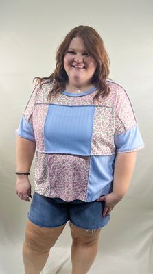 Blue Patchwork Block Top