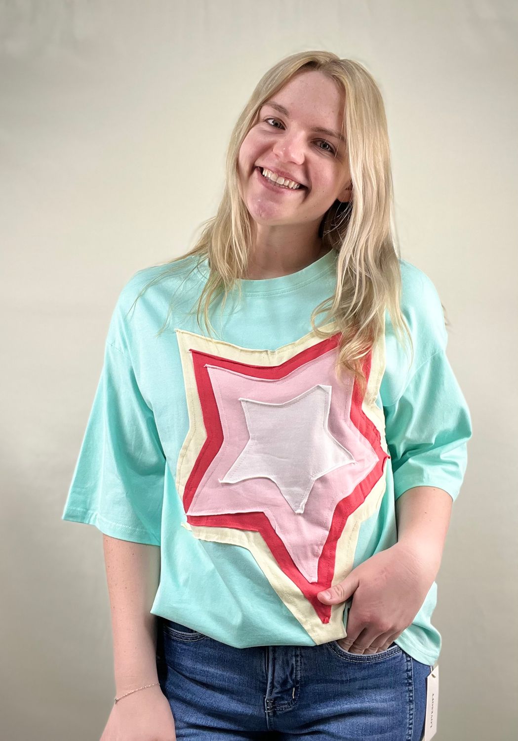 Oversized Star Patch Top