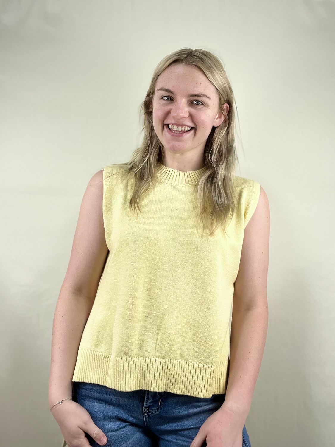 Yellow High Society Sweater Tank