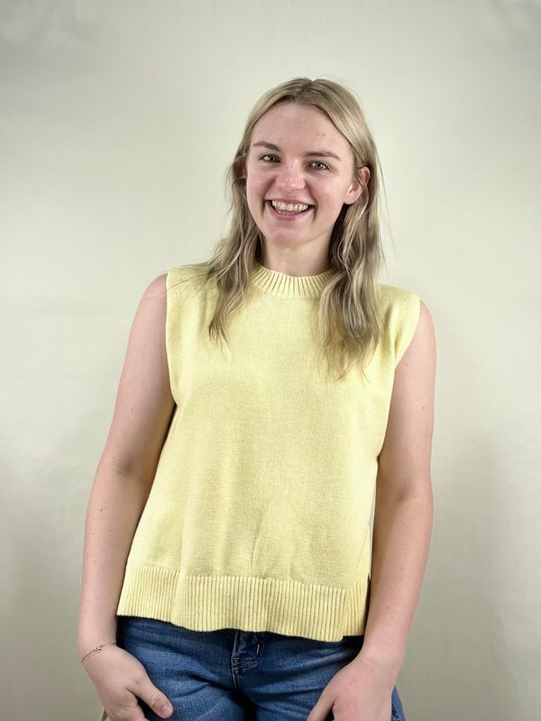 Yellow High Society Sweater Tank
