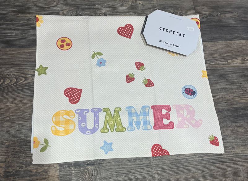 Summer Alphabet Tea Towel