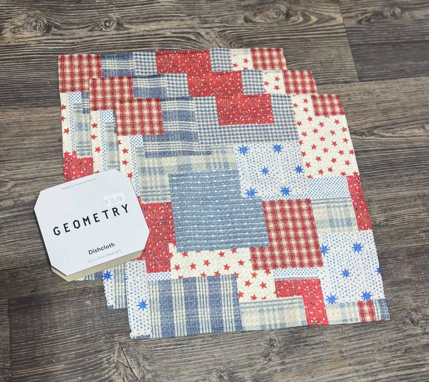 Stars and Stitches 3 Pack Dishcloth Set