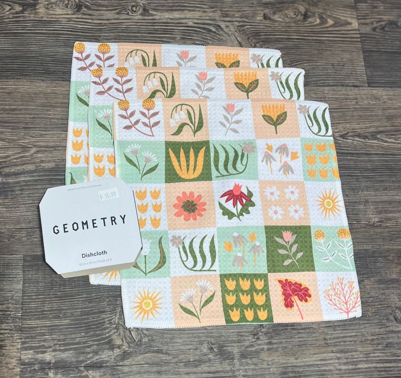 Patchwork Garden 3 Pack Dishcloth Set