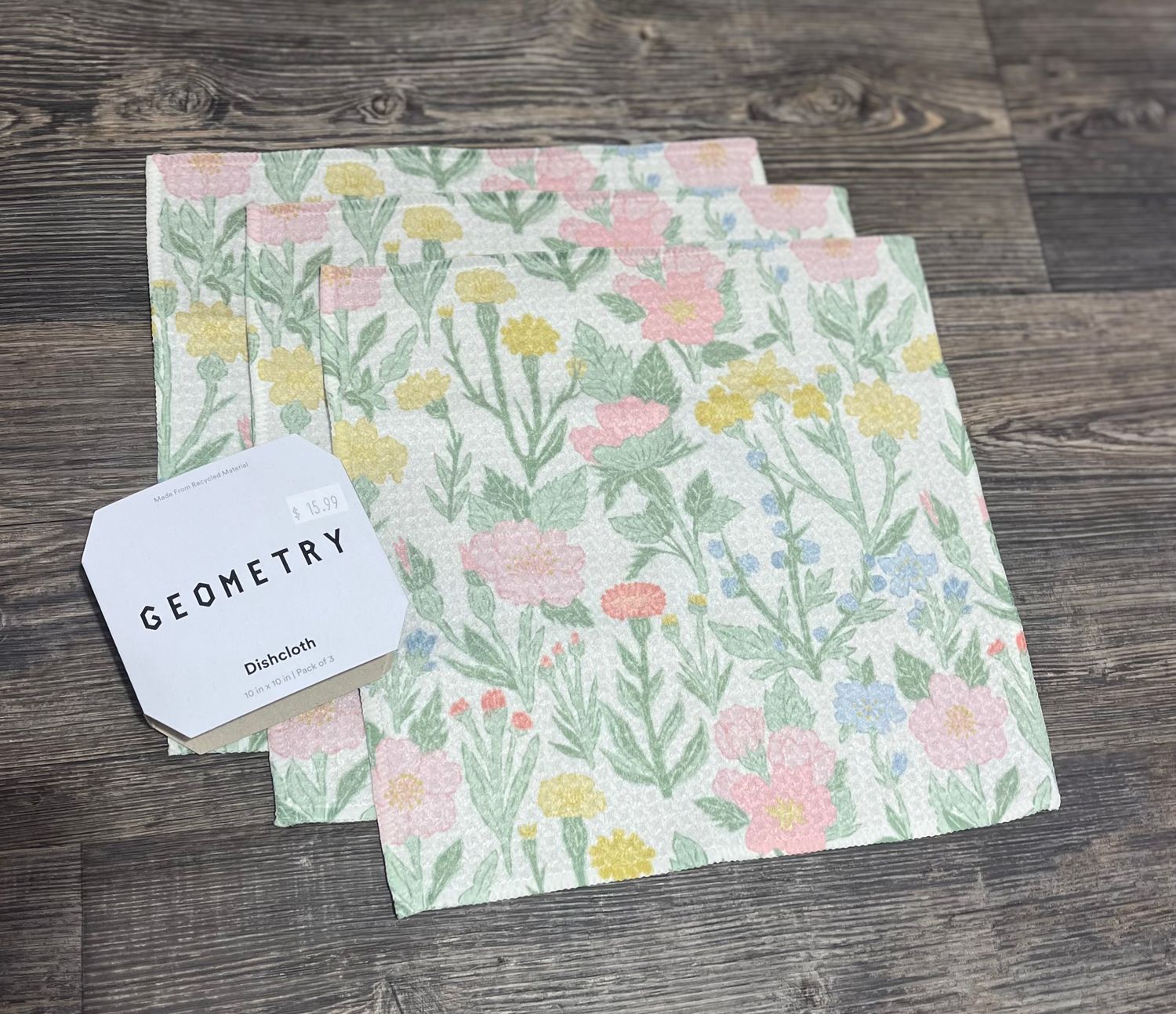 Wildflowers in Bloom 3 Pack Dishcloth Set