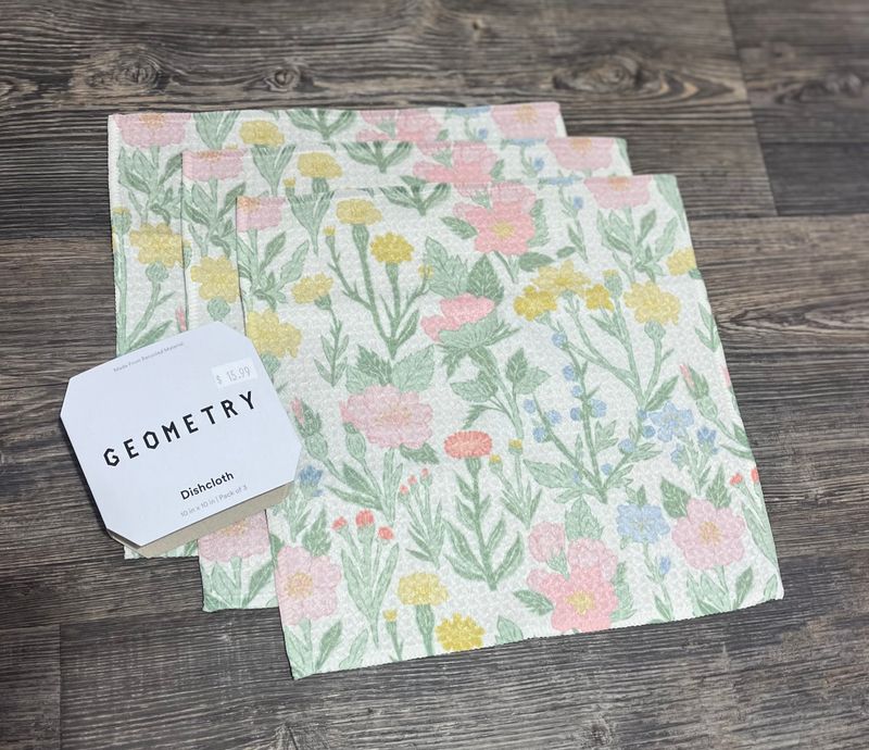 Wildflowers in Bloom 3 Pack Dishcloth Set