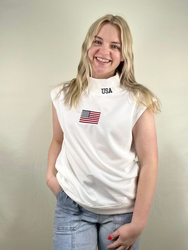 USA Mock Neck Tank