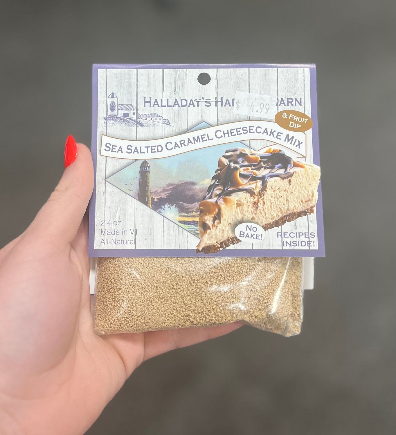 Halladay’s Sea Salted Caramel Cheesecake Mix