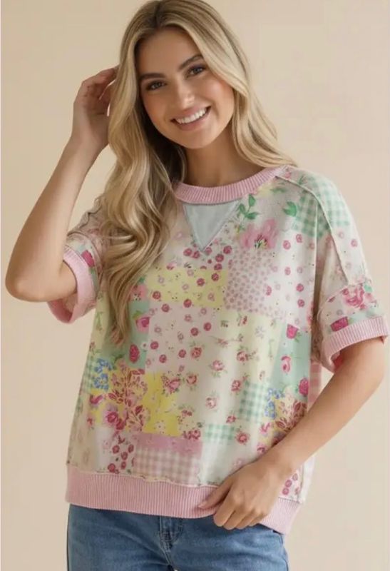 Green Patchwork Inspired Top