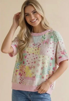 Green Patchwork Inspired Top