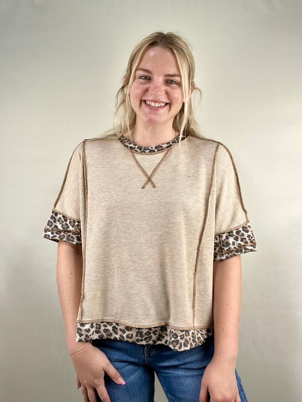 Leopard Waffle Block Top