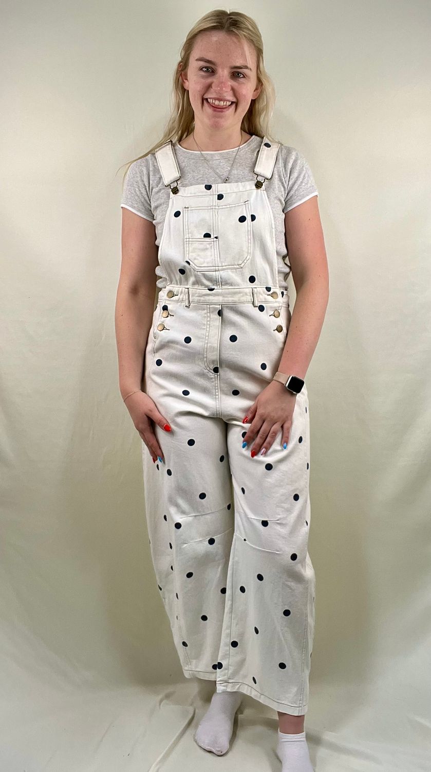 Polka Dot Barrel Overalls