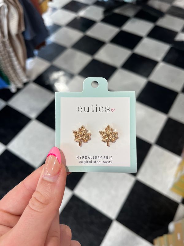 Leaf Stud Earrings