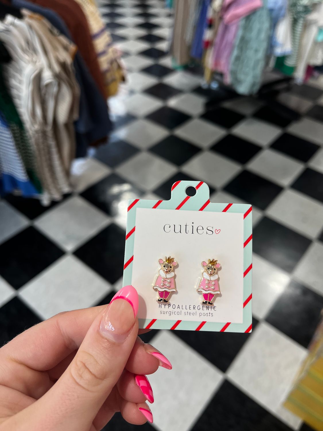 Nutcracker Mouse Stud Earrings